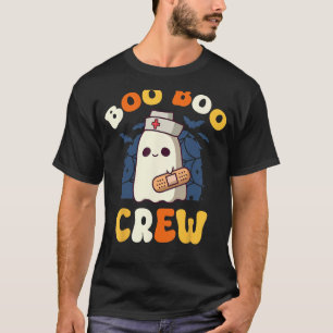 Groovy Boo Boo Crew Nurse Funny Ghost Women Hallow T-Shirt