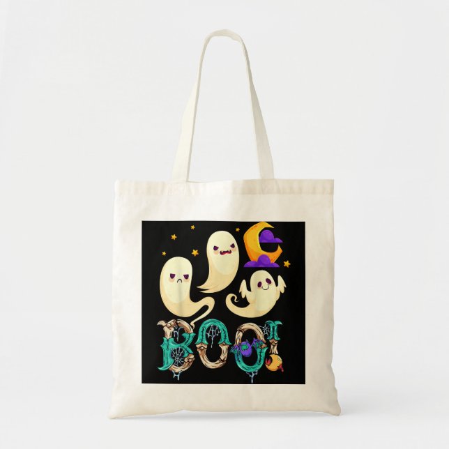 Groovy Boo Boo Crew Nurse Funny Ghost Women Hallow Tote Bag (Front)