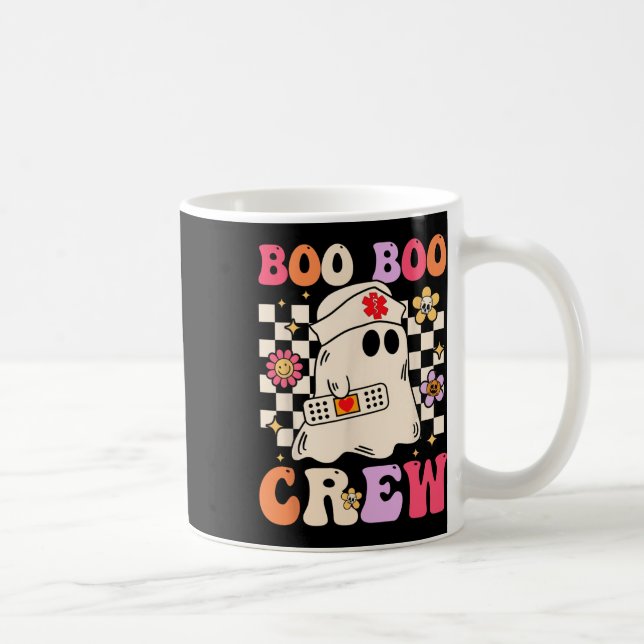 Groovy Boo Boo Crew Nurse Ghost Paramedic Funny Ha Coffee Mug (Right)