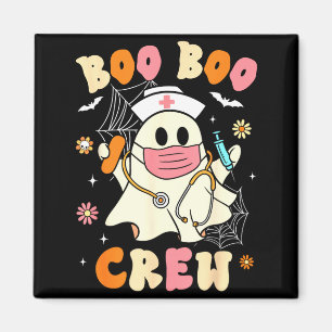 Groovy boo boo crew nurse halloween cute ghost magnet