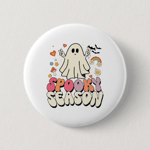 Groovy Boo Ghost Spooky Halloween Costumes Mens Ki 6 Cm Round Badge