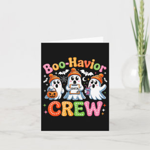 Groovy Boo-havior Crew Behavior Analyst Halloween  Card