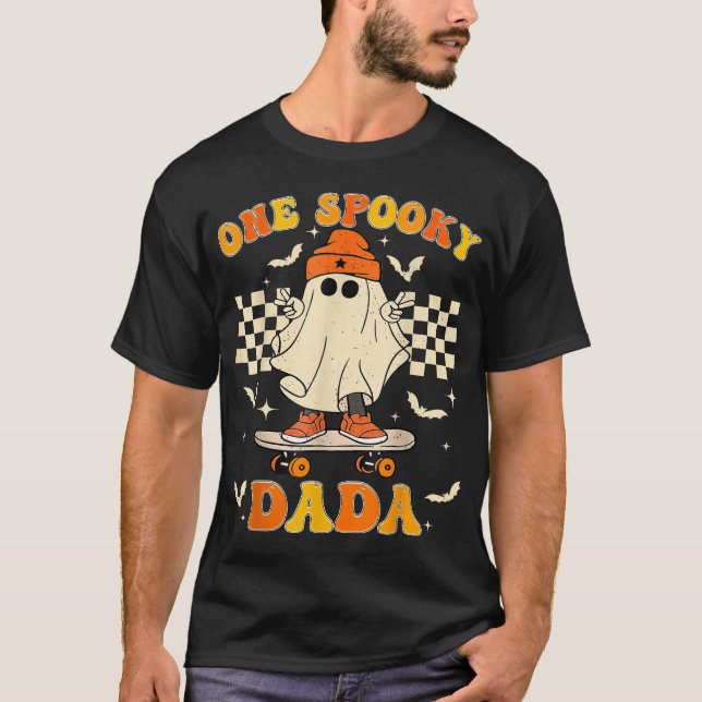 Groovy Boo One Spooky Dada First Halloween  T-Shirt (Front)