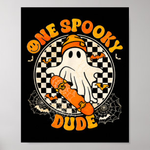 Groovy Boo Skate One Spooky Dude Halloween Boys To Poster