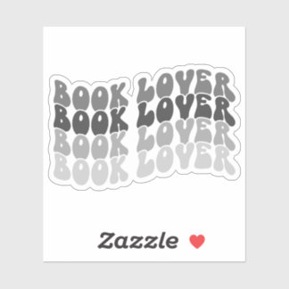 Groovy Book Lover Grey Multicolored Retro Vinyl