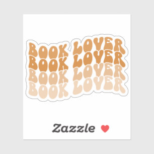 Groovy Book Lover Orange Multicolored Retro Vinyl