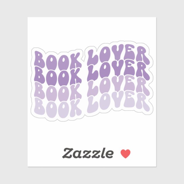 Groovy Book Lover Purple Multicolored Retro Vinyl (Sheet)