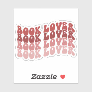 Groovy Book Lover Red Multicolored Retro Vinyl