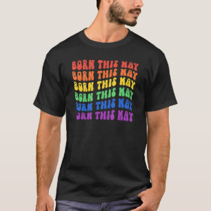 Groovy Born This Way Rainbow Lgbt Flag Lesbian Gay T-Shirt