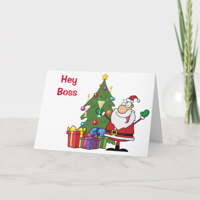 GROOVY BOSS'S CHRISTMAS WISHES HOLIDAY CARD (Front)