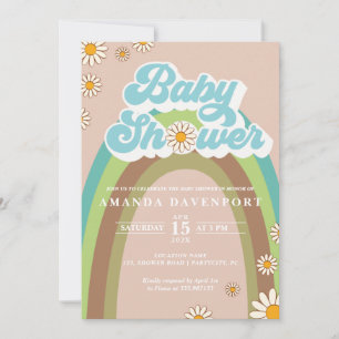 Groovy Boy Baby shower Invitation