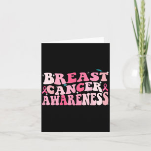 Groovy Breast Cancer Awareness 2023 Breast Cancer Card