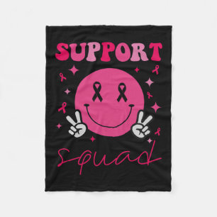 Groovy Breast Cancer Awareness Men Women Kids Fleece Blanket