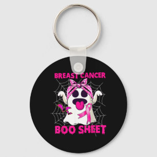 Groovy Breast Cancer is Boo Sheet Awareness Key Ring