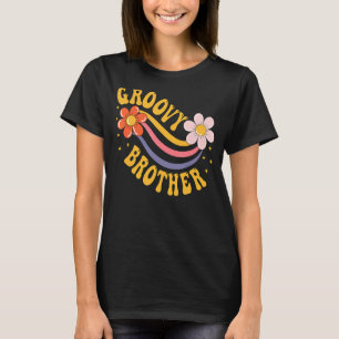 Groovy Brother 70s Aesthetic 1970's Retro Brother T-Shirt