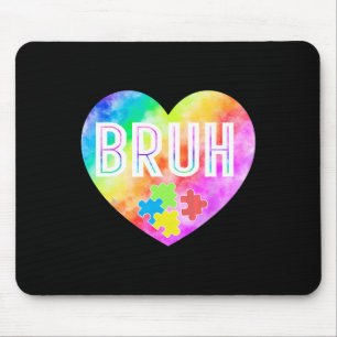 Groovy Bruh Autism Awareness Puzzle Piece For Boys Mouse Mat