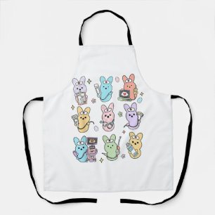 Groovy Bunnies Candy Ultrasound Tech Easter Sonogr Apron