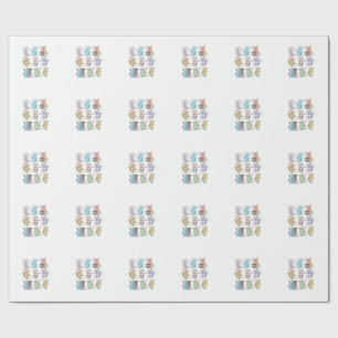 Groovy Bunnies Candy Ultrasound Tech Easter Sonogr Wrapping Paper