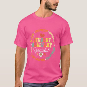 Groovy Bus Aide Driver Back to School Squad Apprec T-Shirt