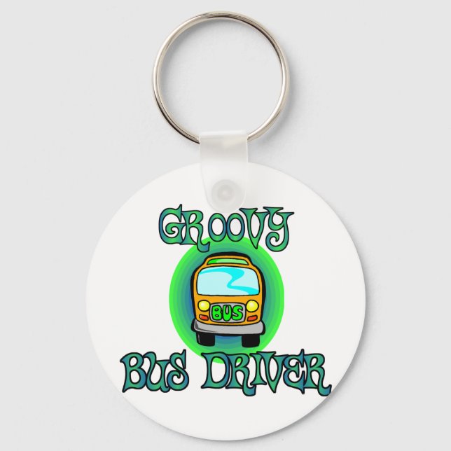 Groovy Bus Driver Key Ring (Front)