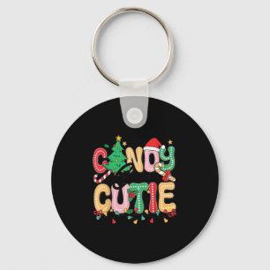 Groovy Candy Cane Cutie Christmas Xmas Women Men G Key Ring