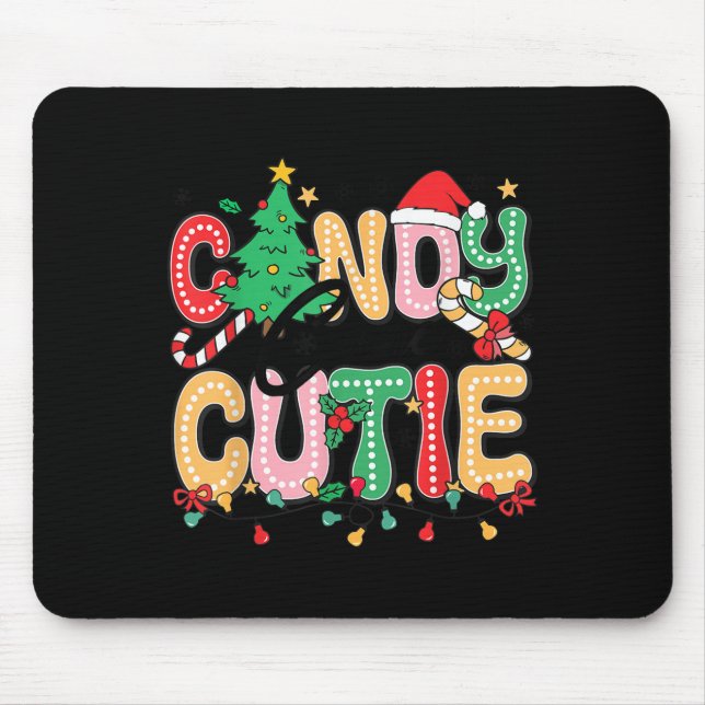 Groovy Candy Cane Cutie Christmas Xmas Women Men G Mouse Mat (Front)