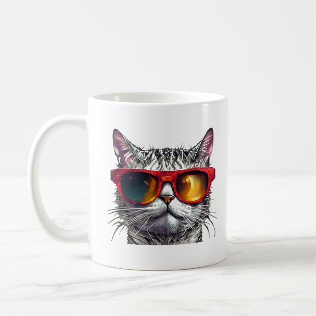 Groovy Cat Coffee Mug (Left)