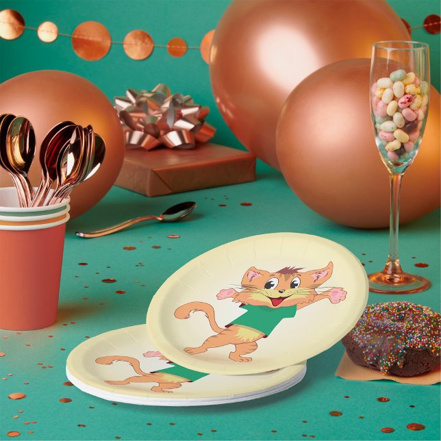 Groovy Cat Paper Plate (Creator Uploaded)