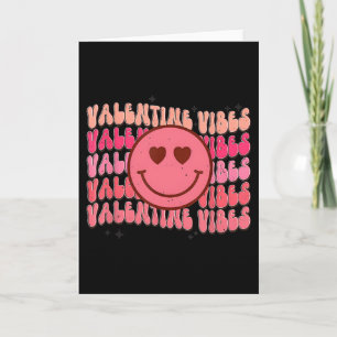 Groovy Checkered Valentine Vibes Valentines Day Gi Card