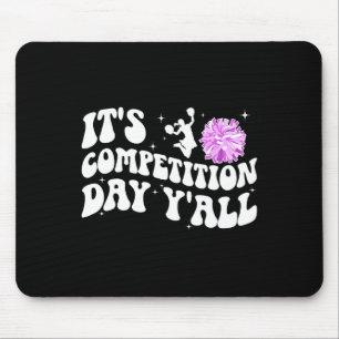 Groovy Cheer Comp Day For Cheerleading Mouse Mat
