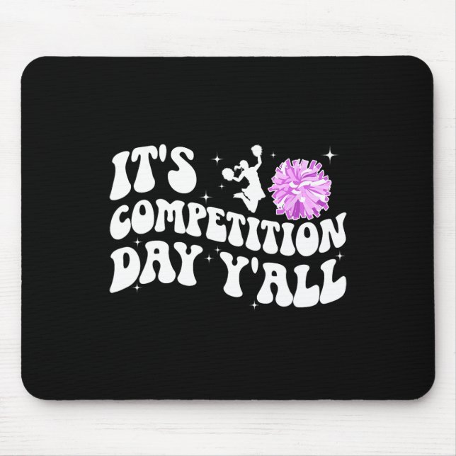 Groovy Cheer Comp Day For Cheerleading  Mouse Mat (Front)