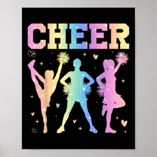 Groovy Cheer Coquette Bow Cheerleading Lover Cheer Poster