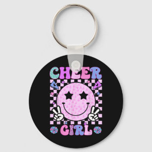 Groovy Cheer Girl Cheerleading Cheerleader Women G Key Ring