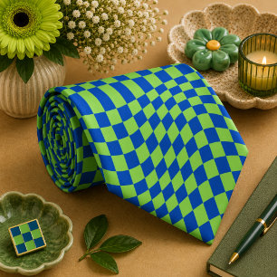 Groovy Chequerboard, Y2K 90s  Tie