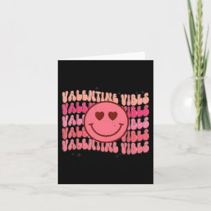 Groovy Chequered Valentine Vibes Valentines Day Gi Card