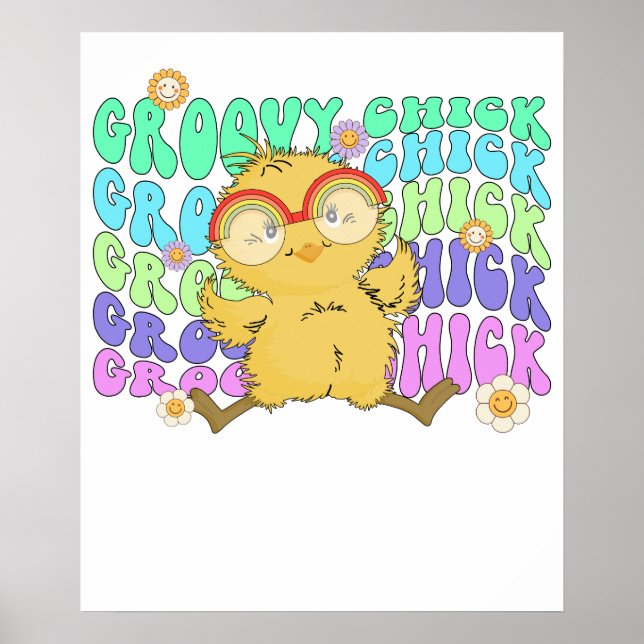 groovy chick (2), retro, vintage poster (Front)