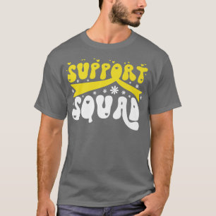 Groovy Childhood Cancer Support Squad Warrior Figh T-Shirt