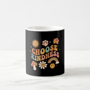 Groovy Choose Kindness Retro 70s Vintage Positive Coffee Mug