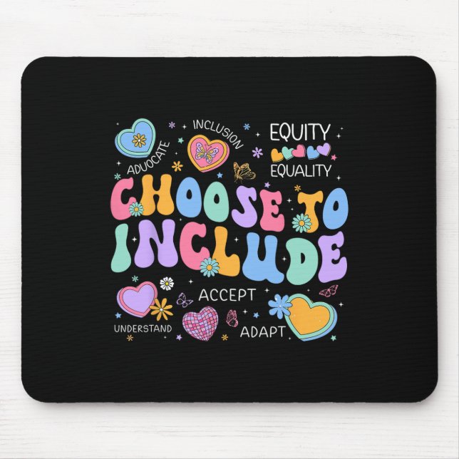 Groovy Choose To Include Sped Teacher Autism Aware Mouse Mat (Front)