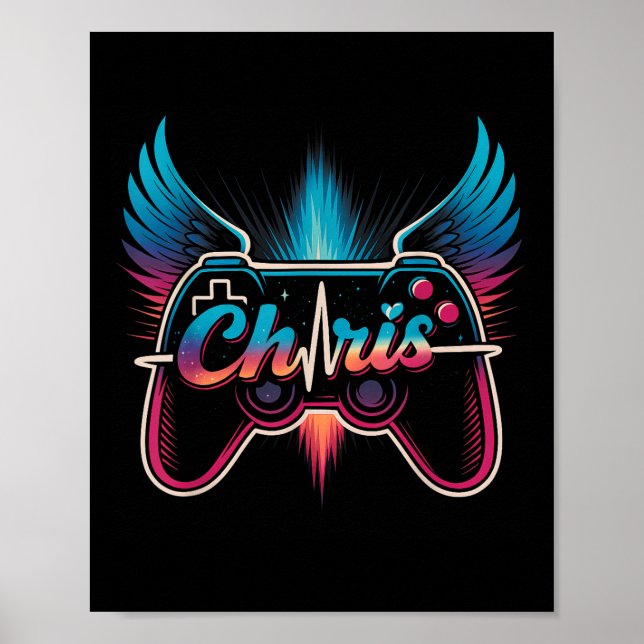 Groovy Chris First Name D Chris Control Game Meme  Poster (Front)