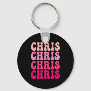 Groovy Chris First Name D I Love Chris Tees Meme  Key Ring