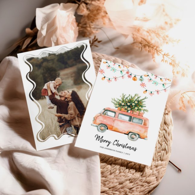 Groovy christmas 70s Christmas photo card (Creator Uploaded)