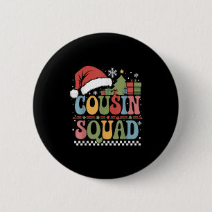 Groovy Christmas Cousin Squad Xmas Matching Boys G 6 Cm Round Badge
