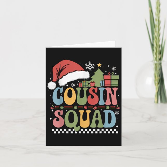 Groovy Christmas Cousin Squad Xmas Matching Boys G Card (Front)