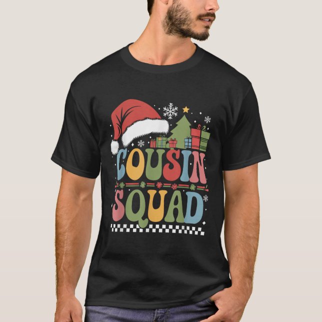 Groovy Christmas Cousin Squad Xmas Matching Boys G T-Shirt (Front)