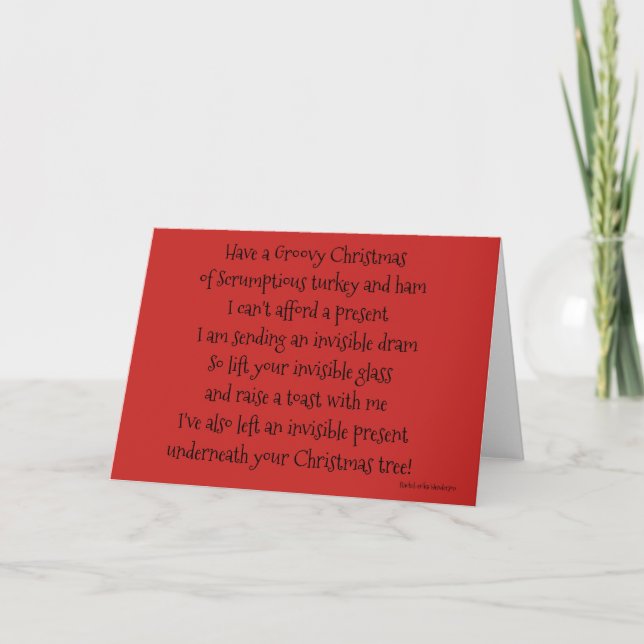Groovy Christmas Holiday Card (Front)