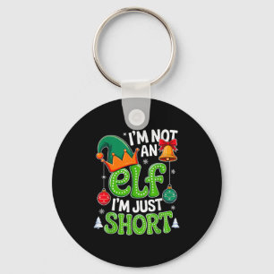 Groovy Christmas Im Not An Elf Just Short Xmas Squ Key Ring