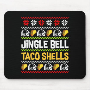 Groovy Christmas Jingle Bells Taco Shells Ugly Xma Mouse Mat