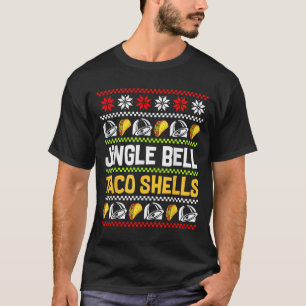 Groovy Christmas Jingle Bells Taco Shells Ugly Xma T-Shirt