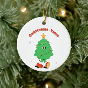 Groovy Christmas Mascot,Christmas Tree Ceramic Tree Decoration